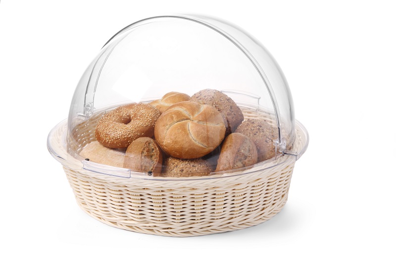 HENDI | Koš na pečivo, polyratan, Rolltop, průměr 400 mm