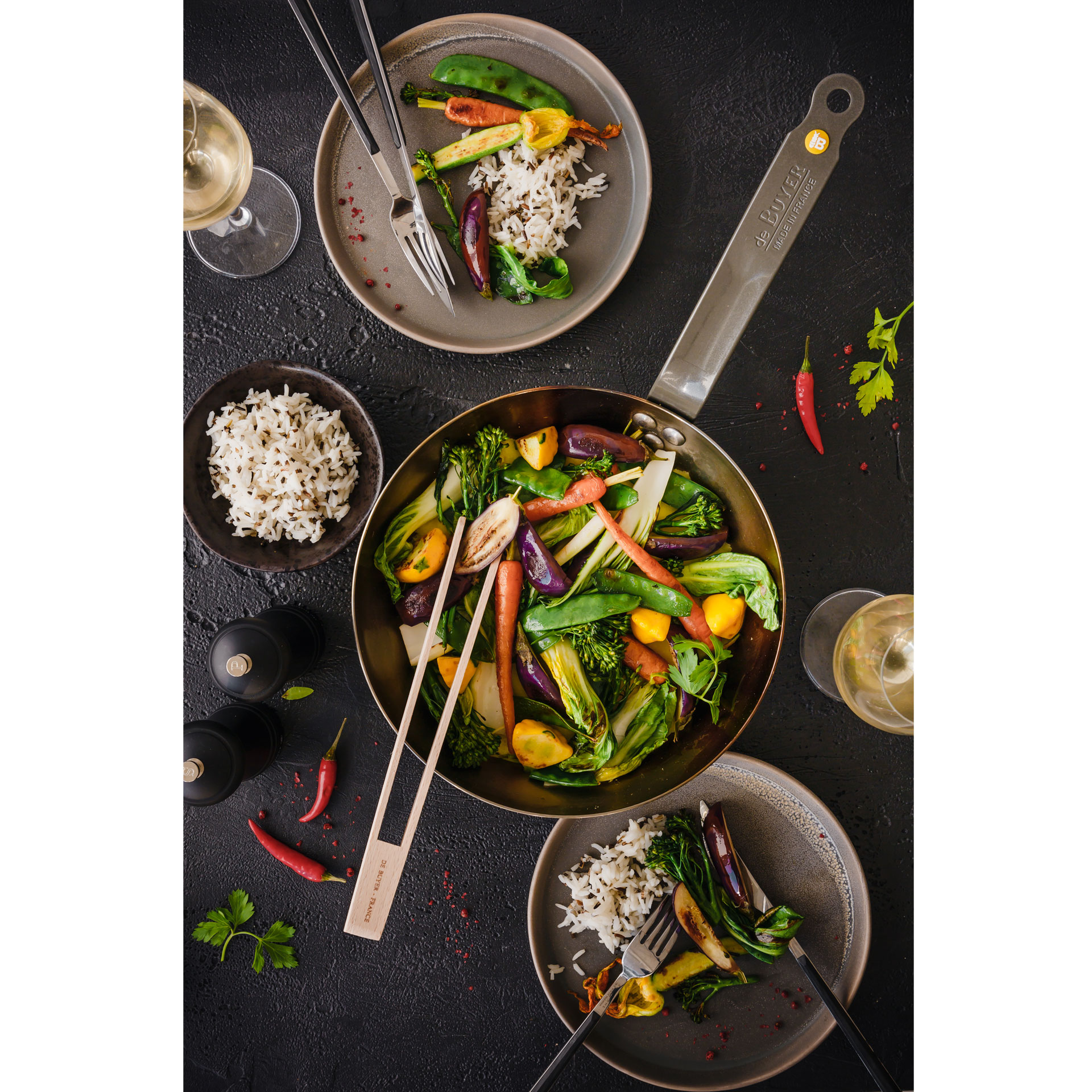 De Buyer | WOK pánev, Mineral B, průměr 24 cm 