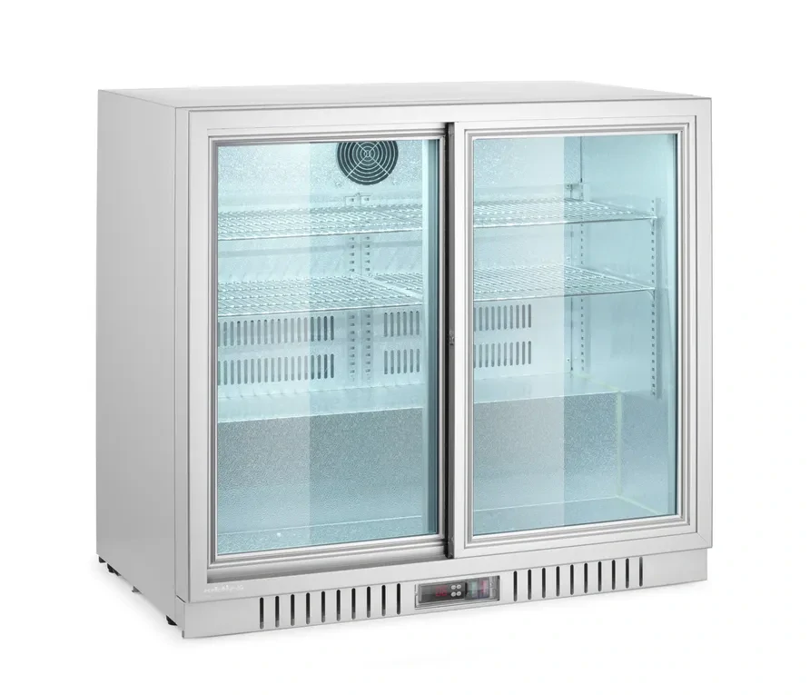 Chladnička se zadním kolejničkou se 2 posuvnými dveřmi, Arktic, 150L, Stříbrná, 220-240V/160W, 900x520x(H)840mm