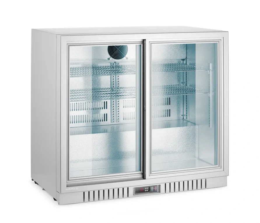 Chladnička se zadním kolejničkou se 2 posuvnými dveřmi, Arktic, 150L, Stříbrná, 220-240V/160W, 900x520x(H)840mm