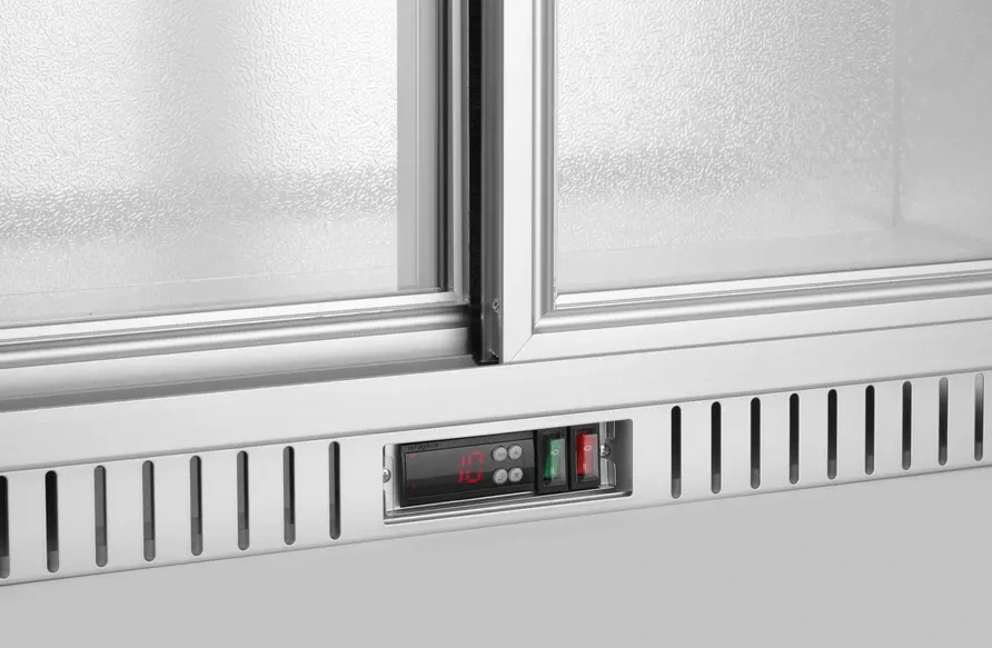 Chladnička se zadním kolejničkou se 2 posuvnými dveřmi, Arktic, 150L, Stříbrná, 220-240V/160W, 900x520x(H)840mm