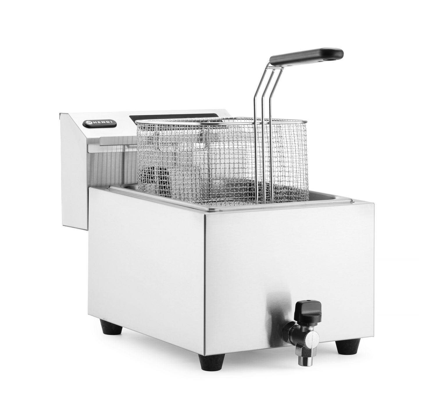 HENDI | Fritéza s výpustí digitální, objem 8 litrů, Profi Line, 8L, 230V/3500W, 305x515x(H)345mm