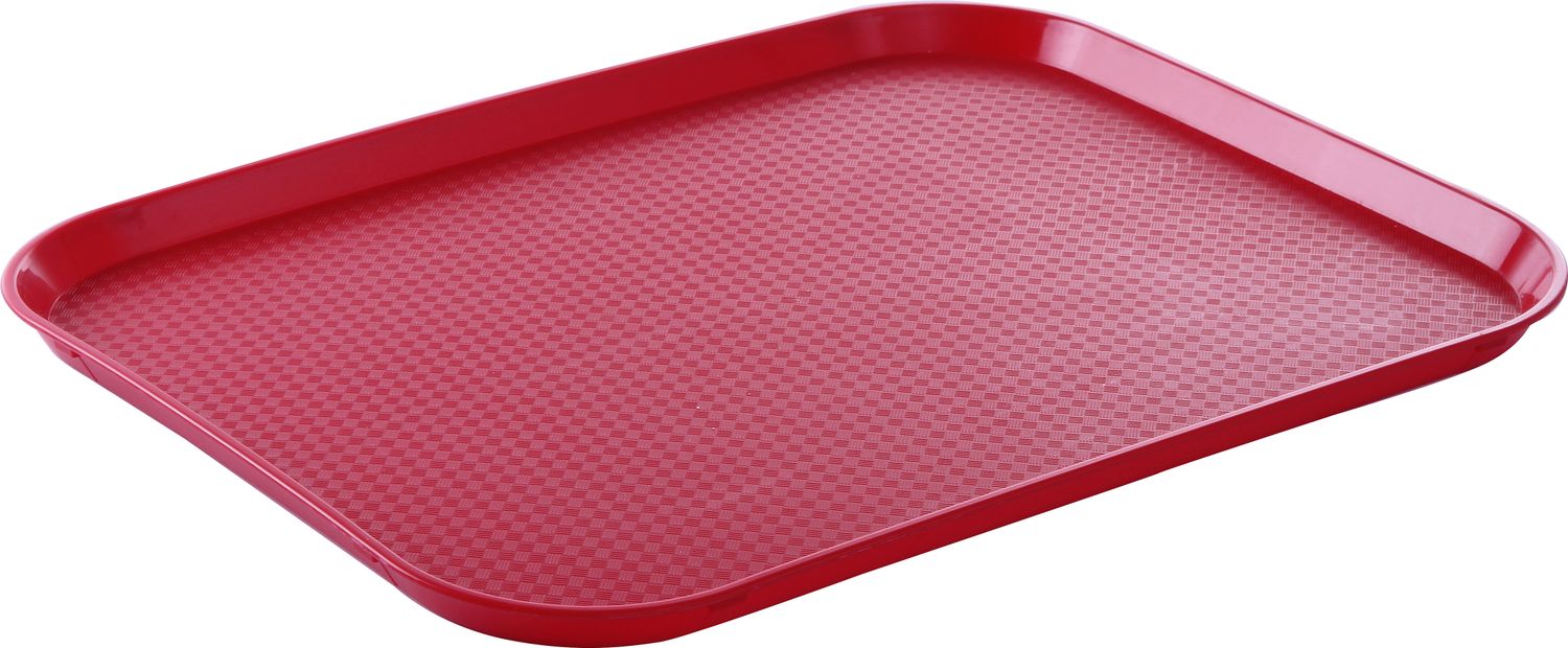 HENDI | Tác, podnos polypropylénový Fast Food BIG, barva Červená, 350x450x(H)20mm