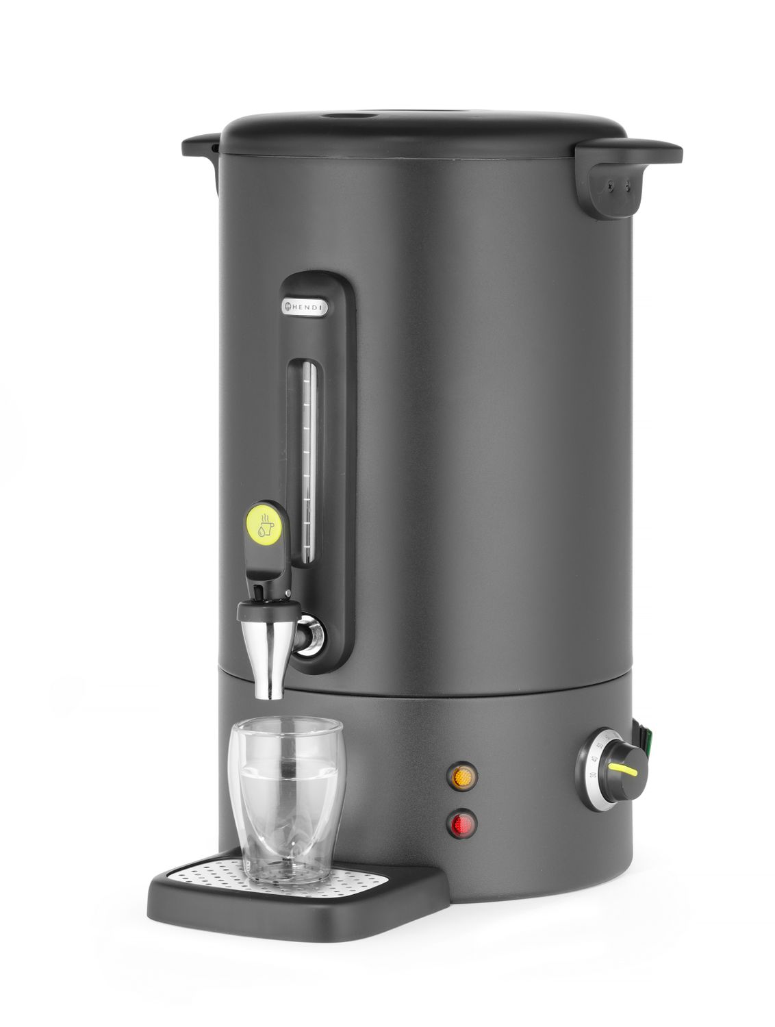 HENDI | Bojler na horké nápoje, Design by Bronwasser, jednoplášťový objem 16L, matně černý, 220-240V/1650W, 356x400x(H)510mm