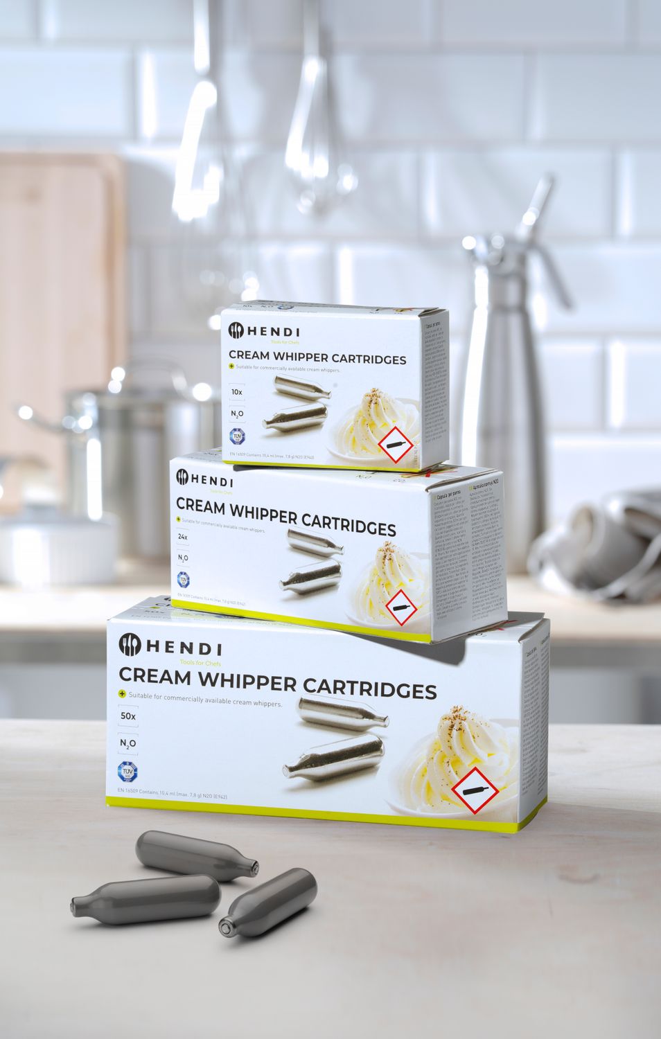 Bombičky do láhví na šlehačku, HENDI, 24 ks
