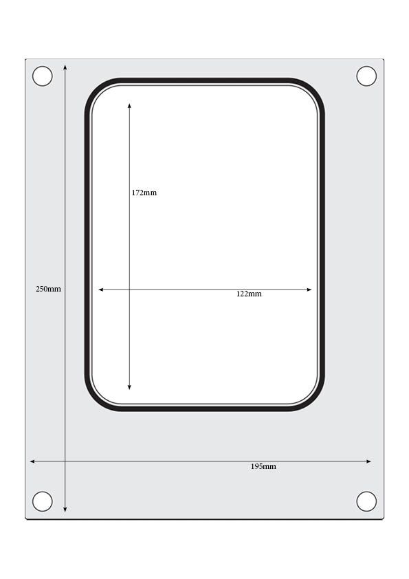 Těsnicí matrice pro těsnicí stroj , HENDI, na misku bez dělení 187x137 mm