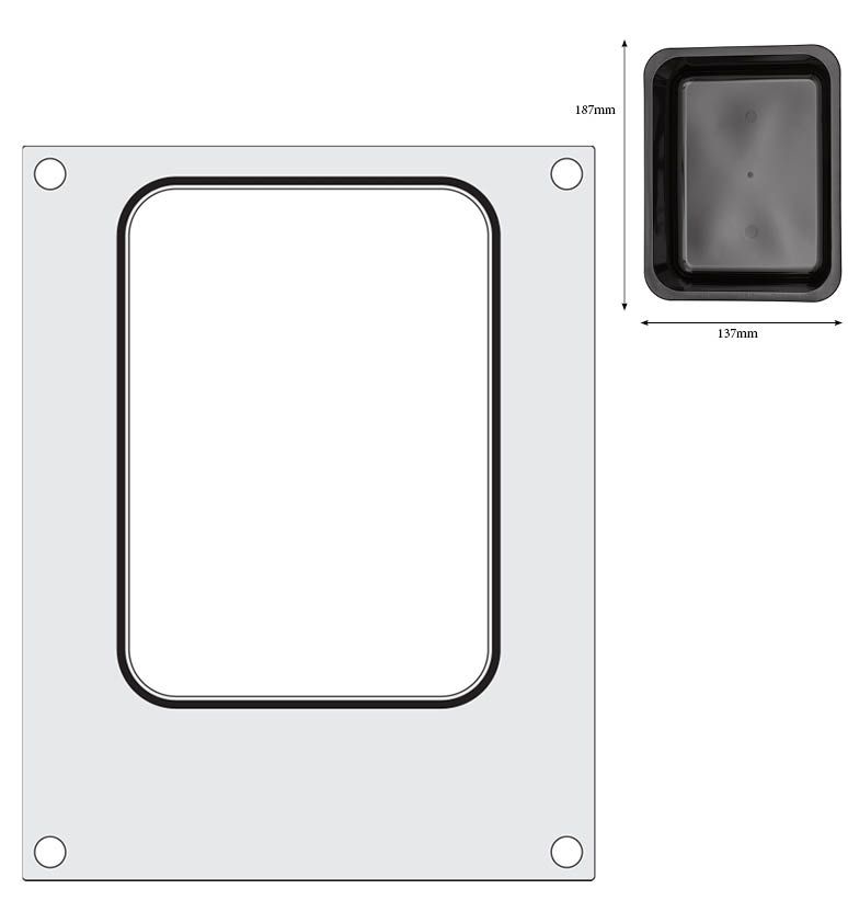 Těsnicí matrice pro těsnicí stroj , HENDI, na misku bez dělení 187x137 mm