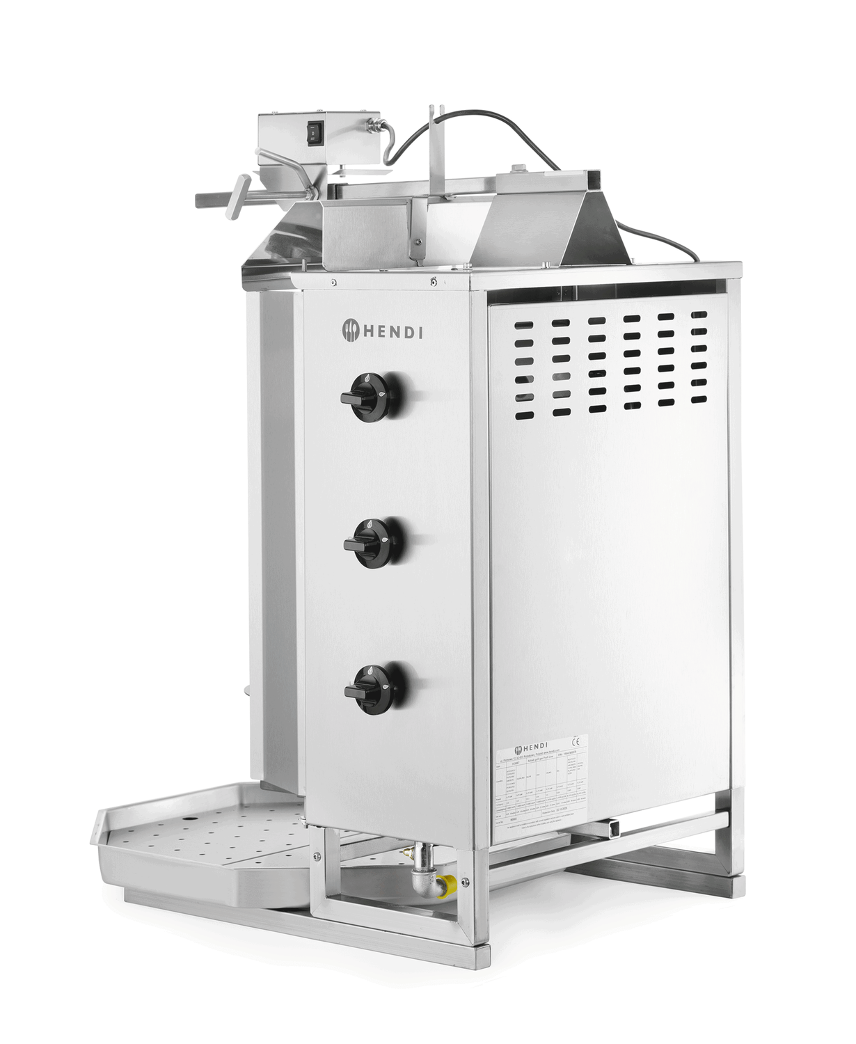 Plynový gril na kebab Profi Line, HENDI, Profi Line, 9,75kW, 470x550x(H)960mm