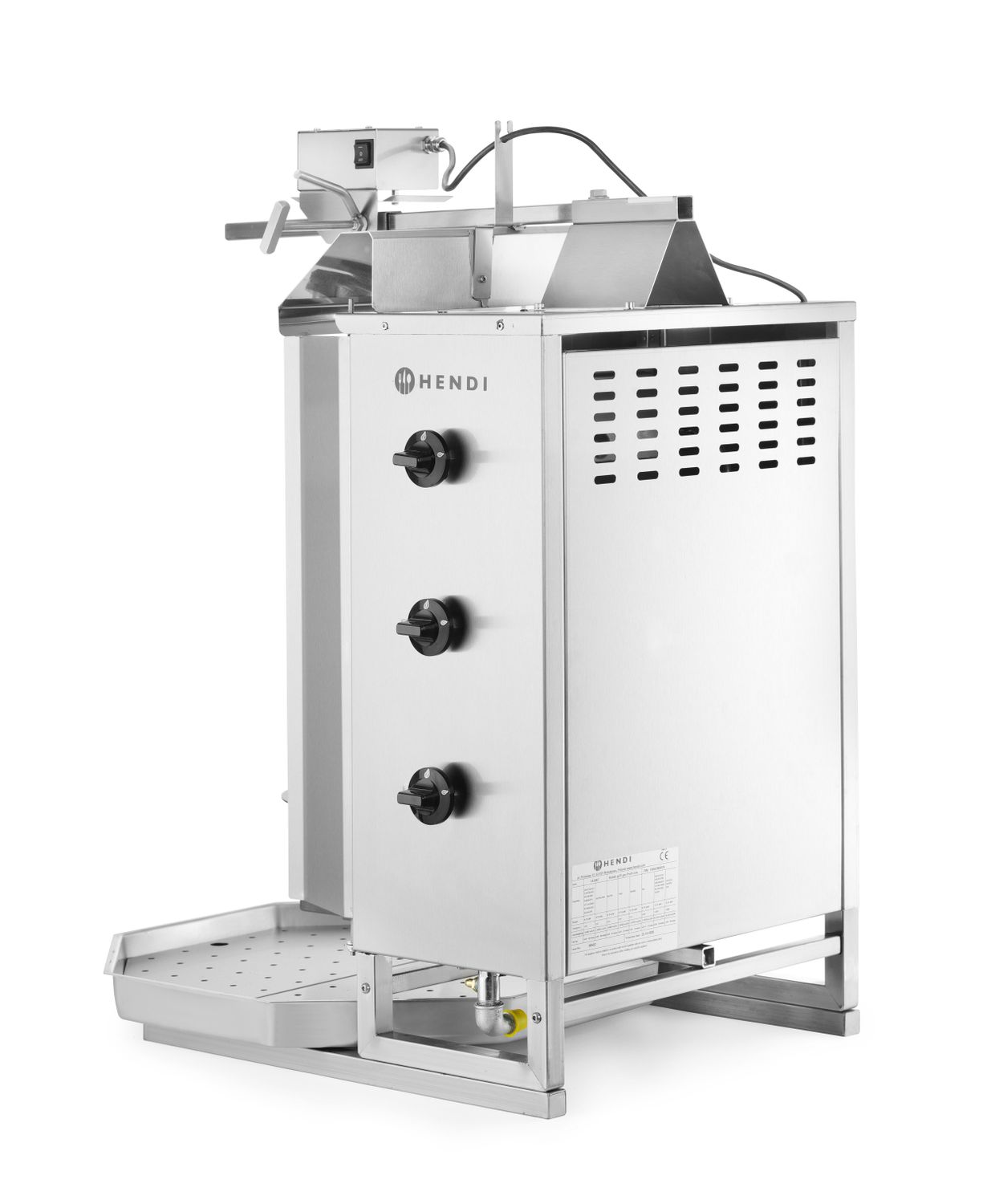 Plynový gril na kebab Profi Line, HENDI, Profi Line, 9,75kW, 470x550x(H)960mm
