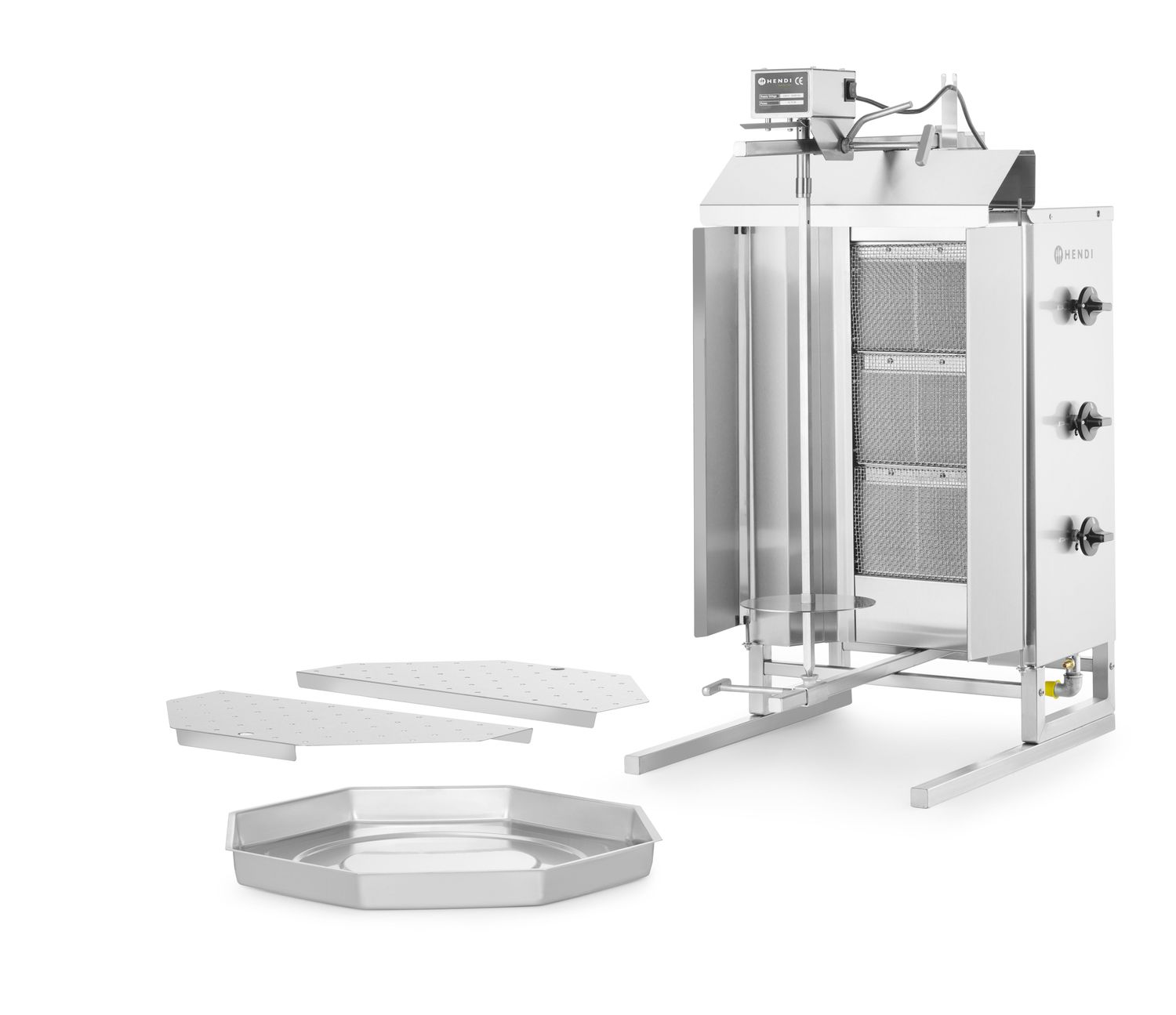 Plynový gril na kebab Profi Line, HENDI, Profi Line, 9,75kW, 470x550x(H)960mm