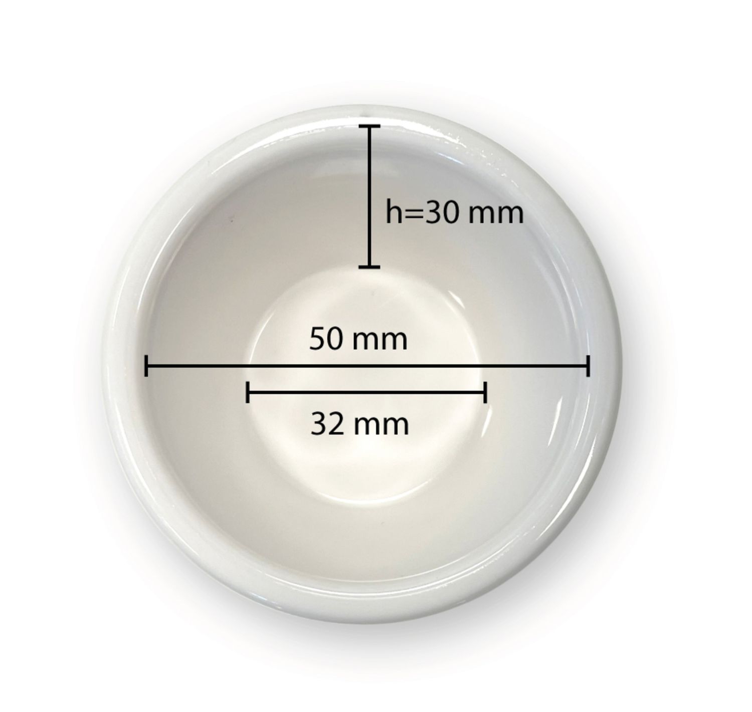Miska Ramekin, HENDI, 0,045L, Slonová kost, 12 ks, ø60x(H)35mm
