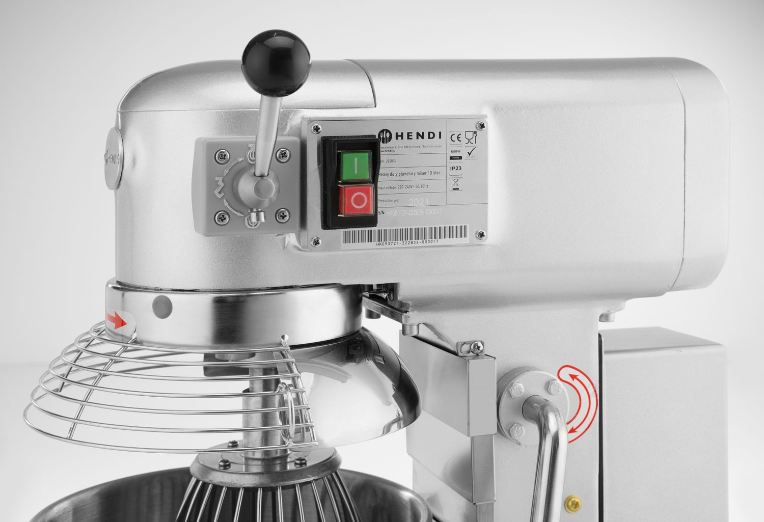 Profesionální planetární mixér Kitchen Line -itrů, HENDI, Kitchen Line, 20L, 230V/1100W, 496x570x(H)880mm