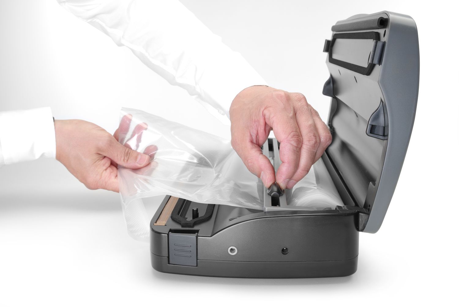 Vakuová balička s podavačem rolí - lamelová, HENDI, Budget Line, 385x205x(H)95mm