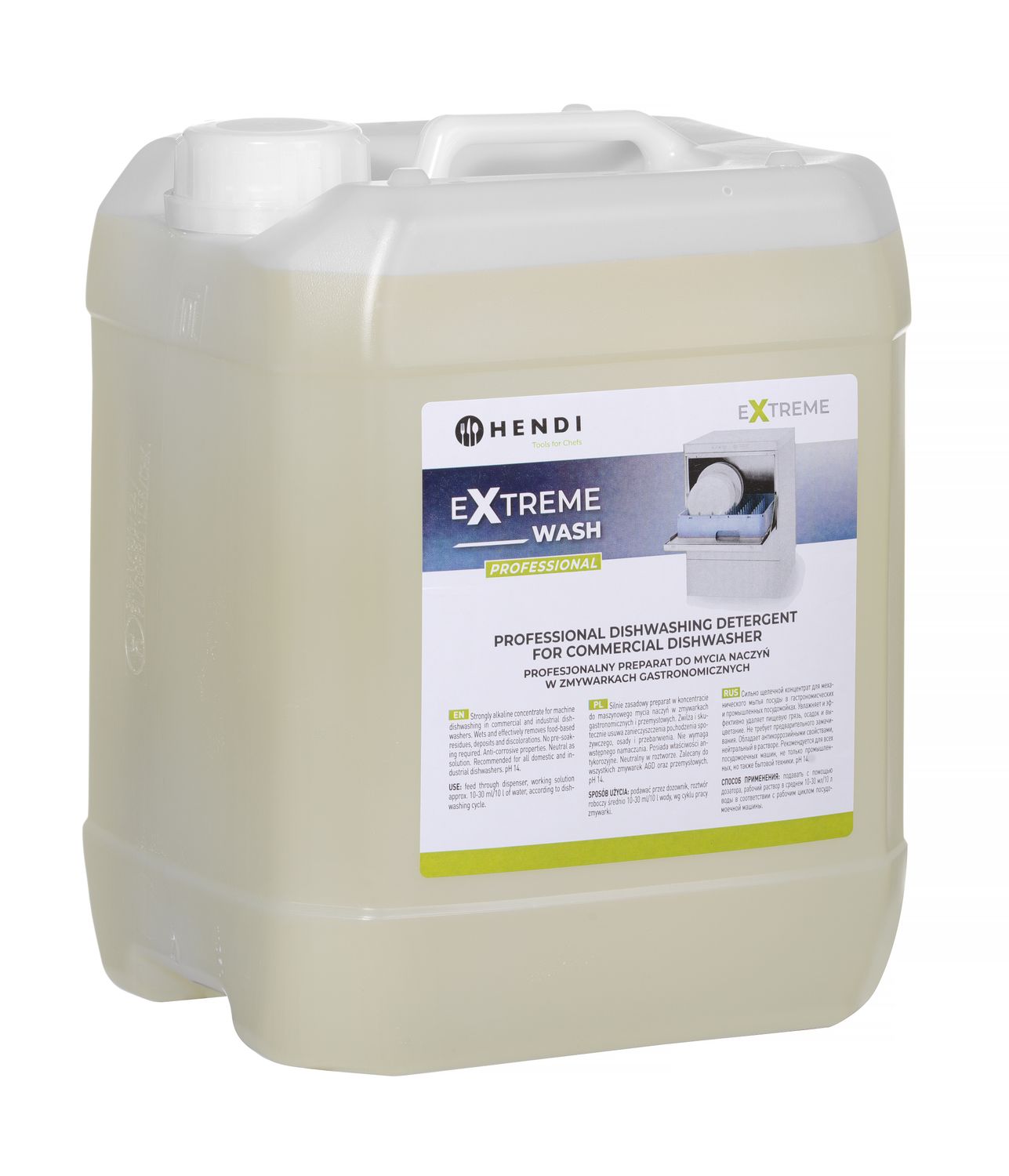 Extreme Wash Profesionální mycí prostředek na nádobí pro profesionální myčky, HENDI, 10 l
