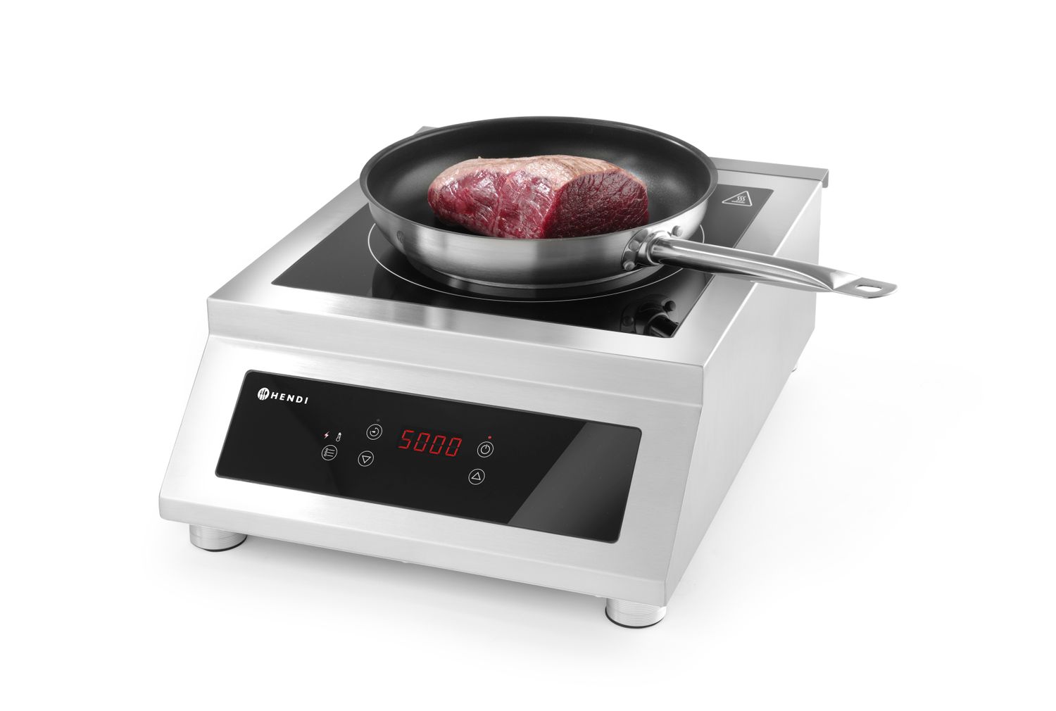 Indukční vařič 5000 D, HENDI, Profi Line, 400V/5000W, 398x525x(H)175mm