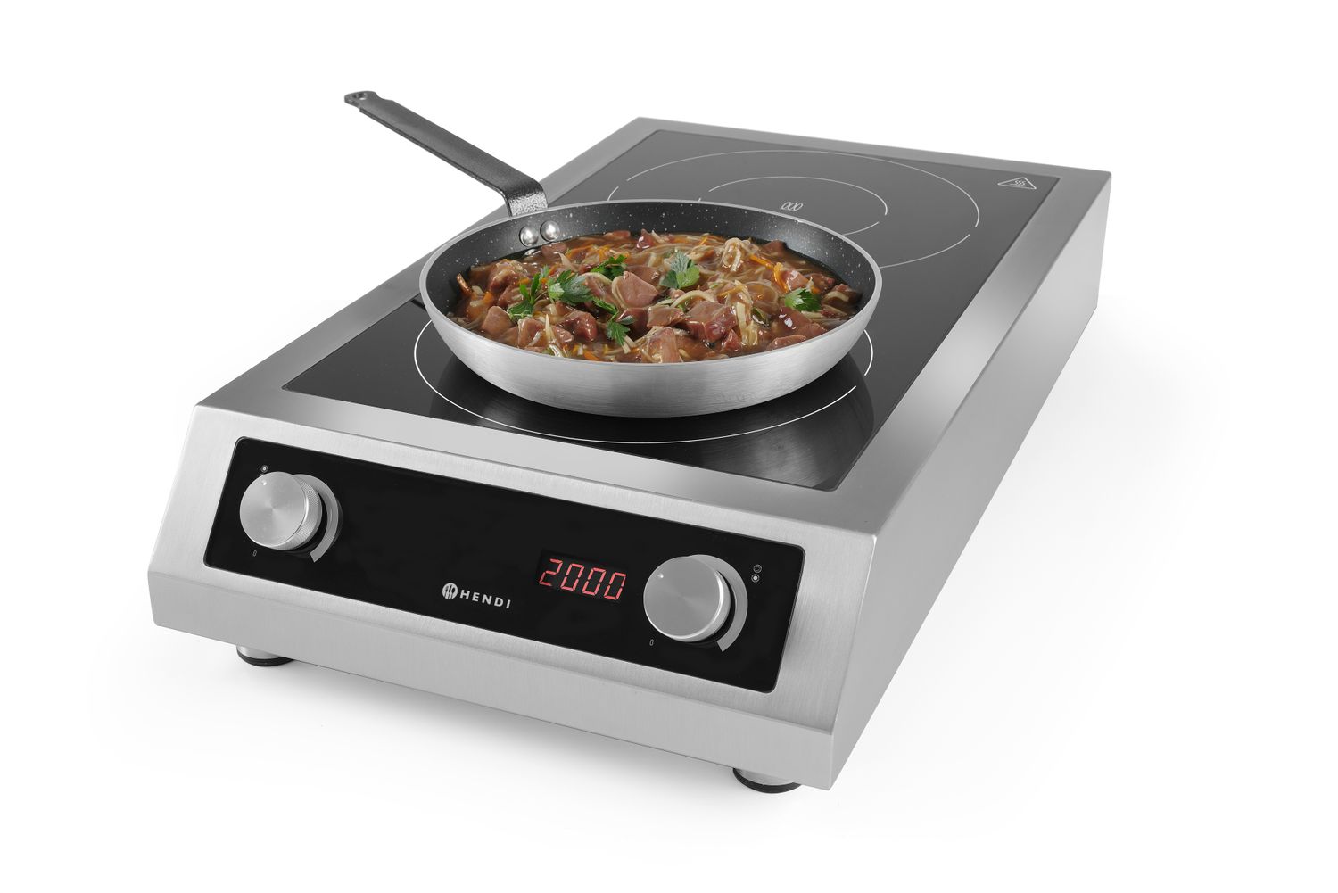 Indukční vařič model 7000, HENDI, Profi Line, 400V/7000W, 405x700x(H)145mm