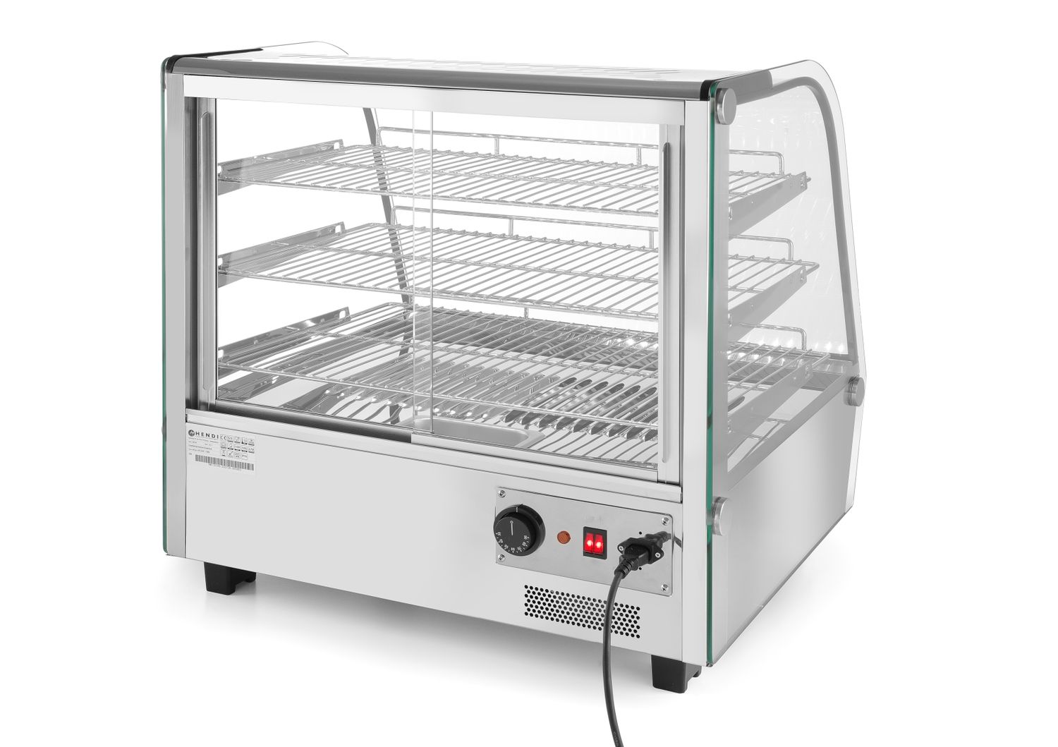 Vitrína ohřívací nastavitelná, HENDI, 120 litrů, 230V/1100W, 685x575x(H)680mm