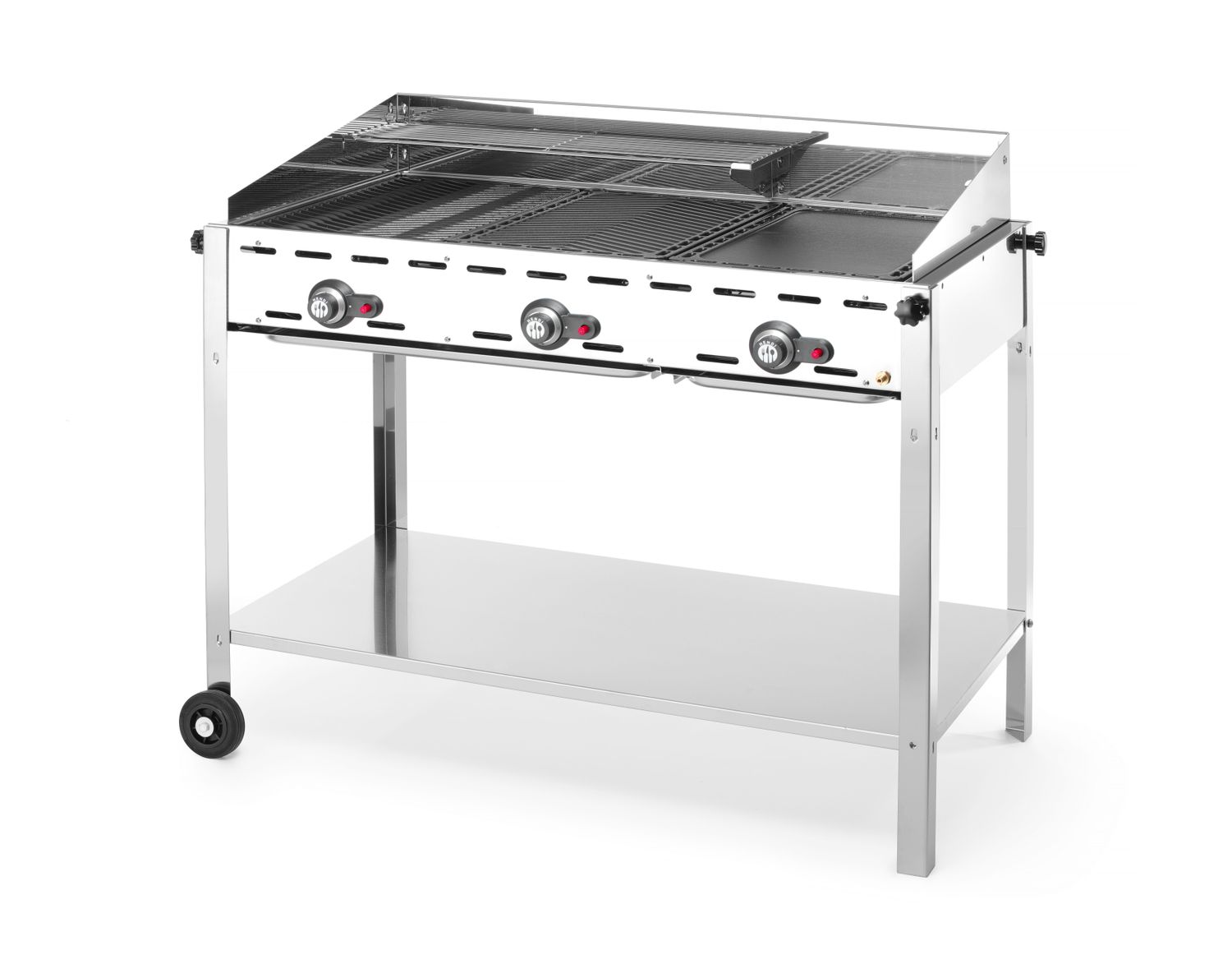 Plynový gril Green Fire 3 hořáky, HENDI, Profi Line, 17,4kW, 1078x612x(H)825mm