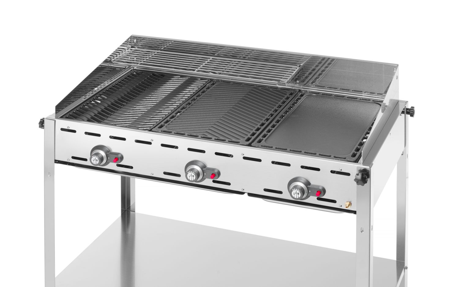 Plynový gril Green Fire 3 hořáky, HENDI, Profi Line, 17,4kW, 1078x612x(H)825mm