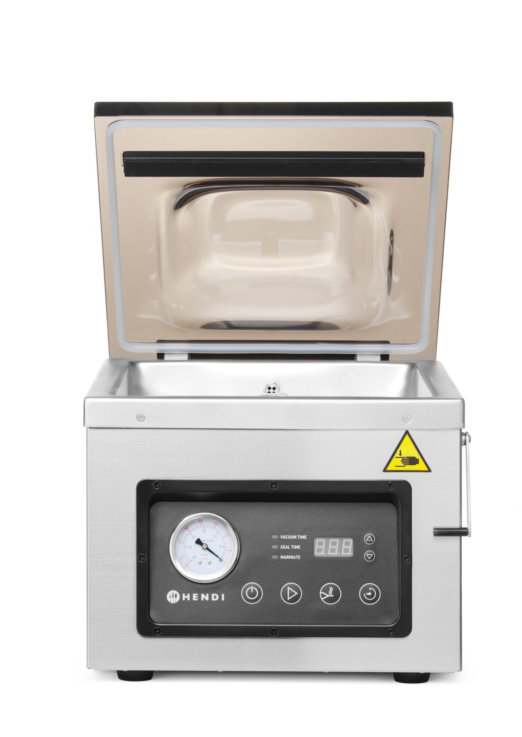 Vakuová balička - komora 260, HENDI, Profi Line, těsnicí lišta 260 mm, 240V/1000W, 330x480x(H)361mm