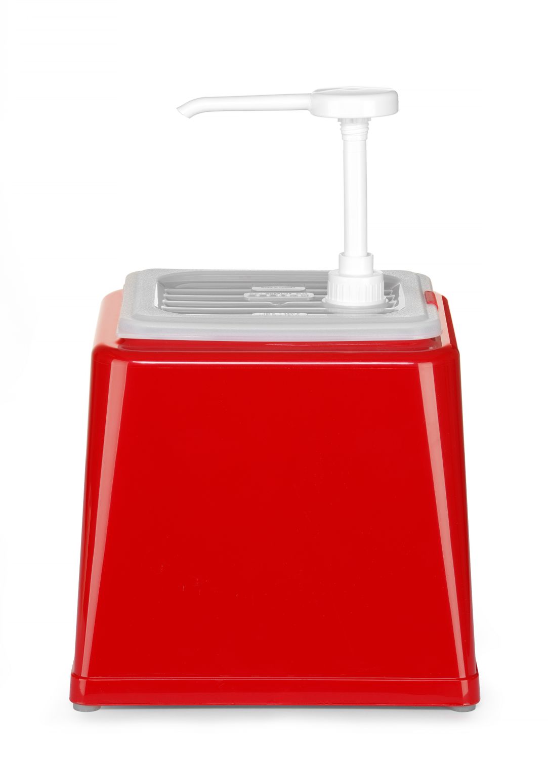 Zásobník na omáčky s pumpičkou, HENDI, 2,5L, Červená, 230x210x(H)327mm