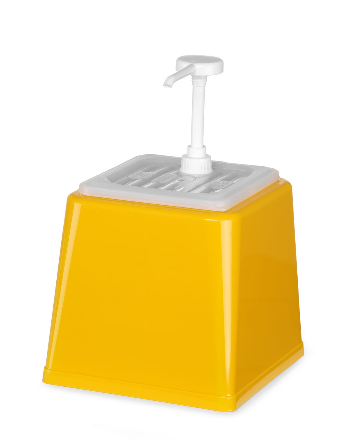 Zásobník na omáčky s pumpičkou, HENDI, 2,5L, Žlutá, 230x210x(H)327mm