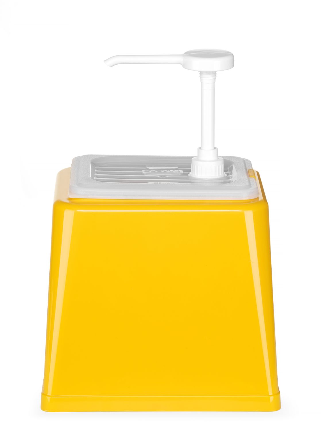 Zásobník na omáčky s pumpičkou, HENDI, 2,5L, Žlutá, 230x210x(H)327mm