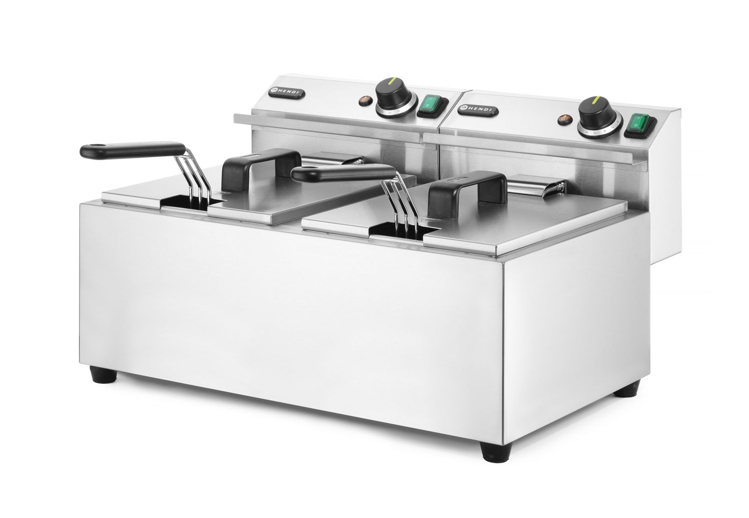 HENDI | Fritéza, objem 2x8 litrů, Profi Line, 230V/7000W, 605x460x(H)369mm
