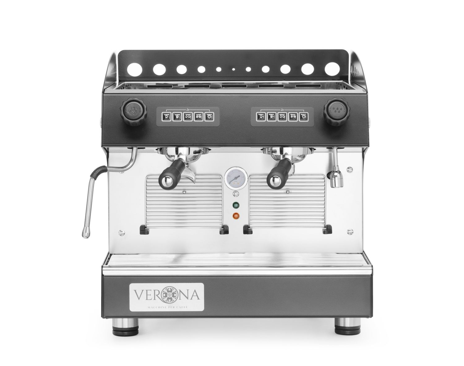 Kompaktní automatický kávovar Julia, 2-skupinový, HENDI, Kávovar JULIA Compact, 2pákový, automatický, černý, 230V/2700W, 475x563x(H)530mm