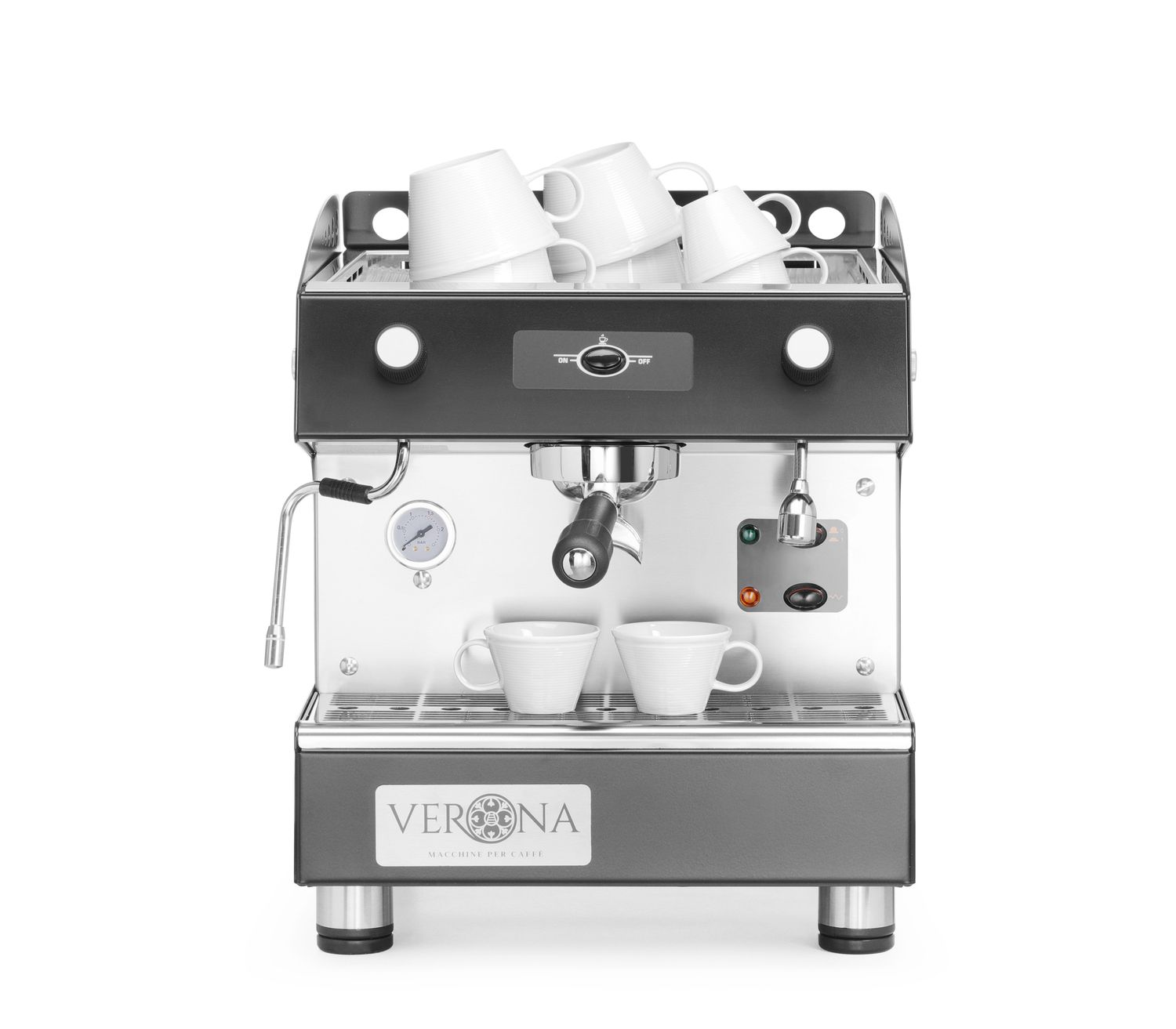 Kávovar Romeo Easy 1 pákový, poloautomatický, černý, HENDI, 230V/1800W, 375x530x(H)485mm