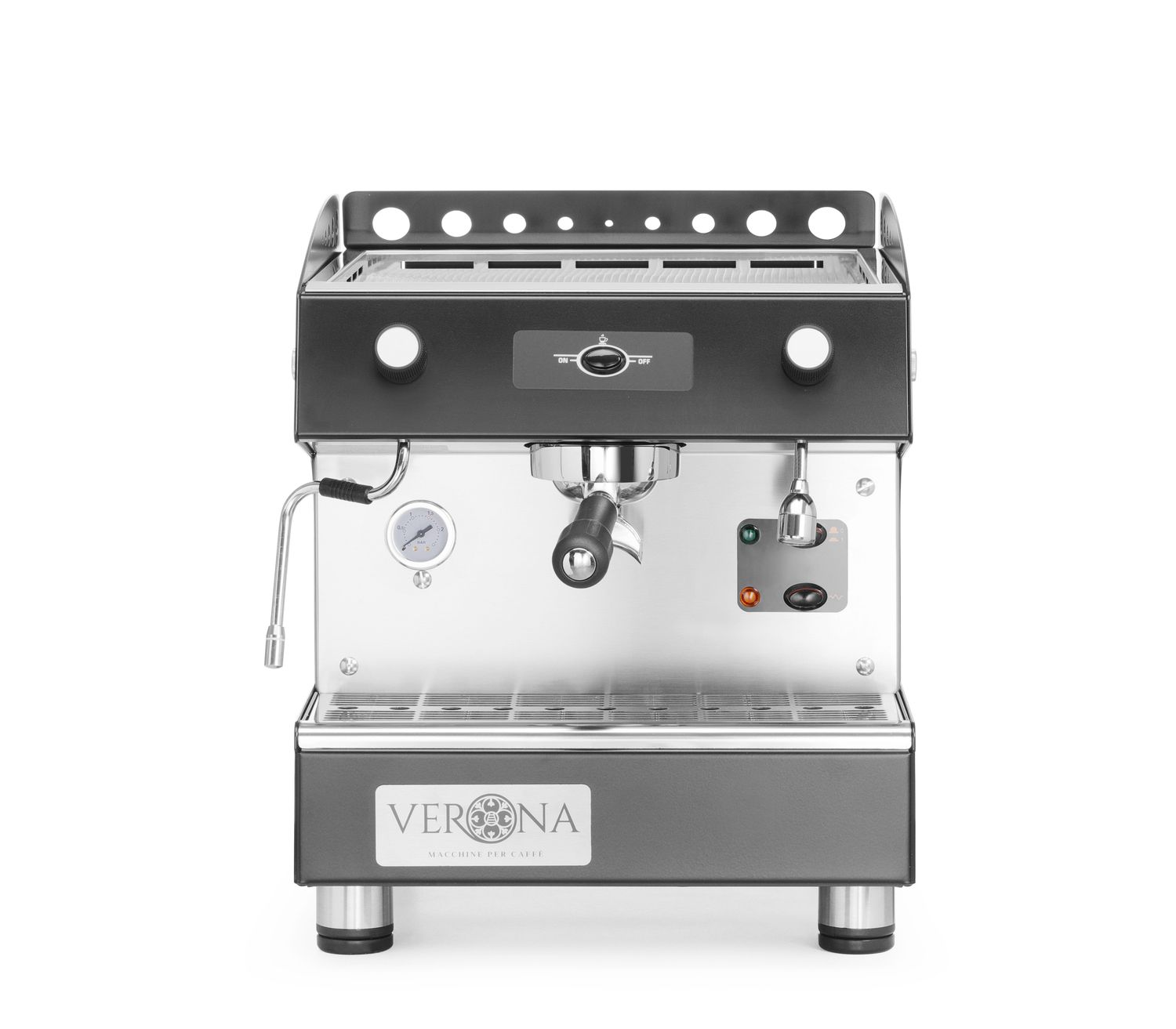 Kávovar Romeo Easy 1 pákový, poloautomatický, černý, HENDI, 230V/1800W, 375x530x(H)485mm