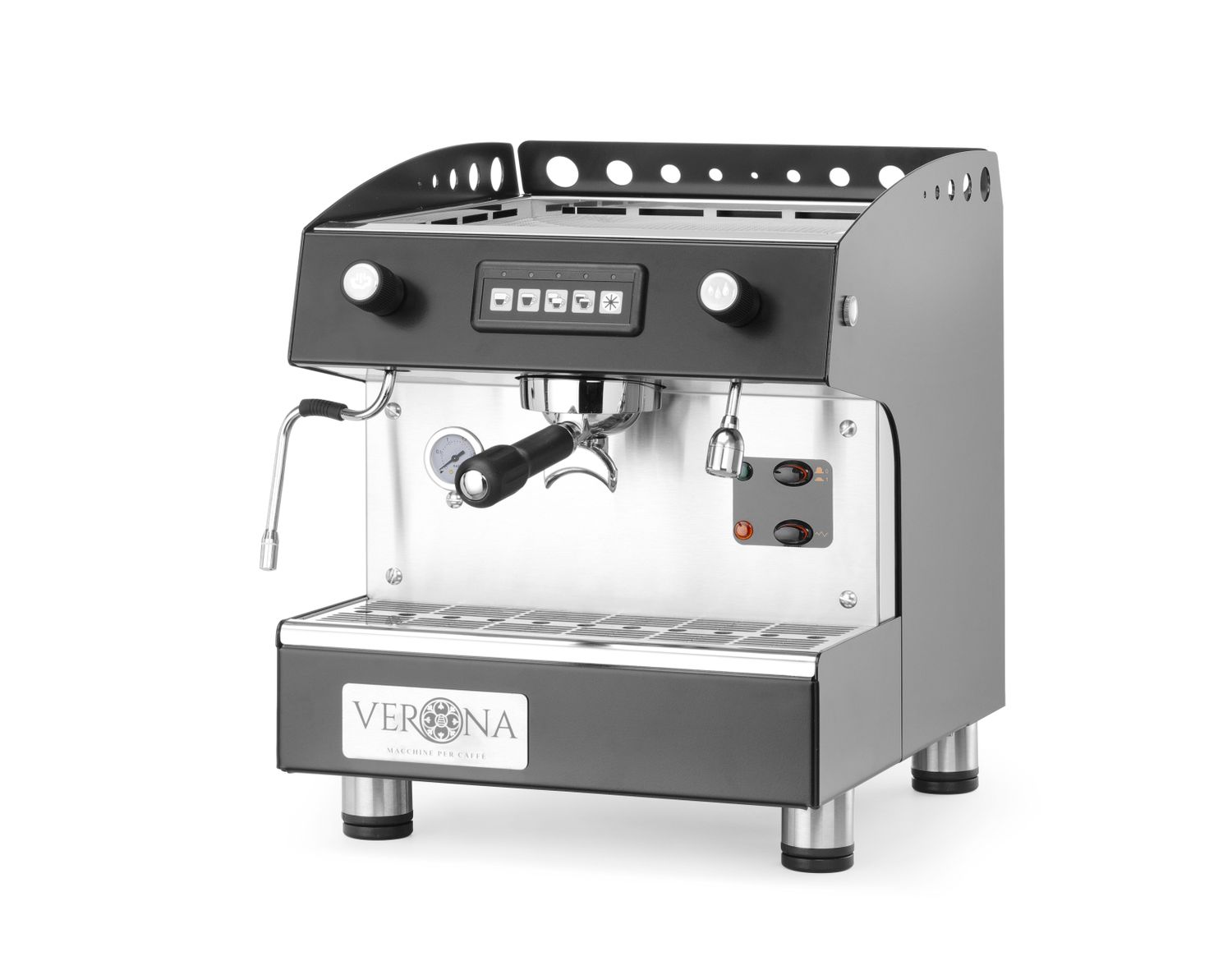 Automatický 1-skupinový kávovar Romeo, HENDI, Kávovar VERONA ROMEO, 1pákový - automatický, 230V/1800W, 375x530x(H)485mm