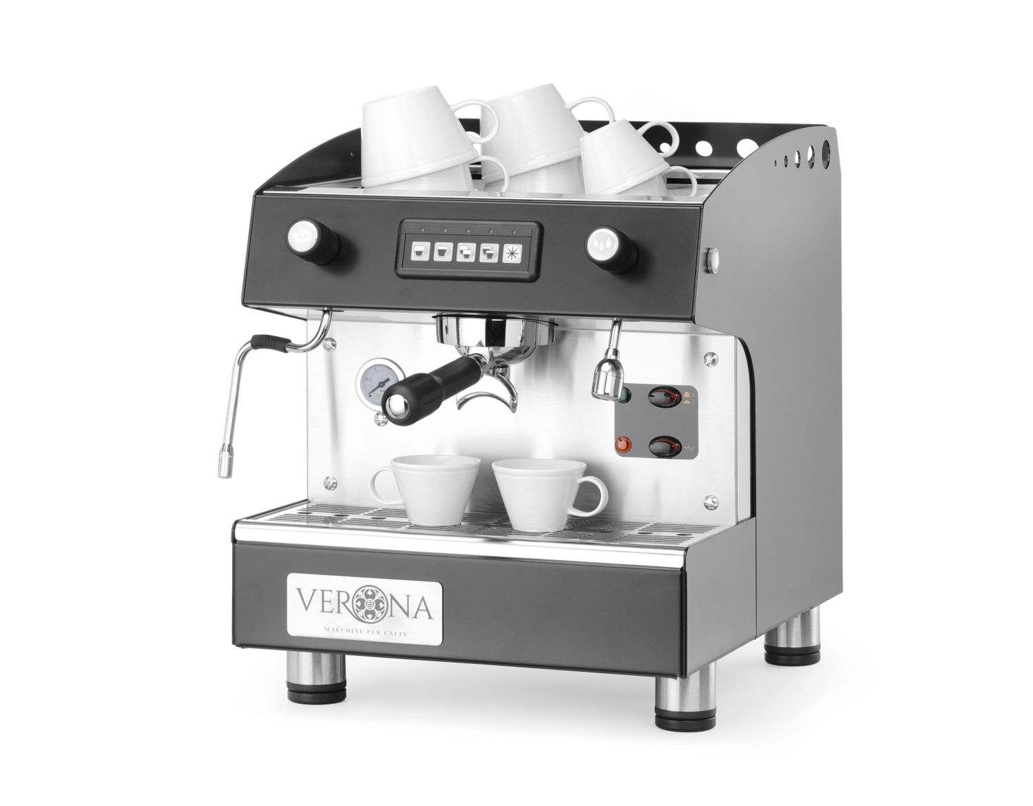 Automatický 1-skupinový kávovar Romeo, HENDI, Kávovar VERONA ROMEO, 1pákový - automatický, 230V/1800W, 375x530x(H)485mm
