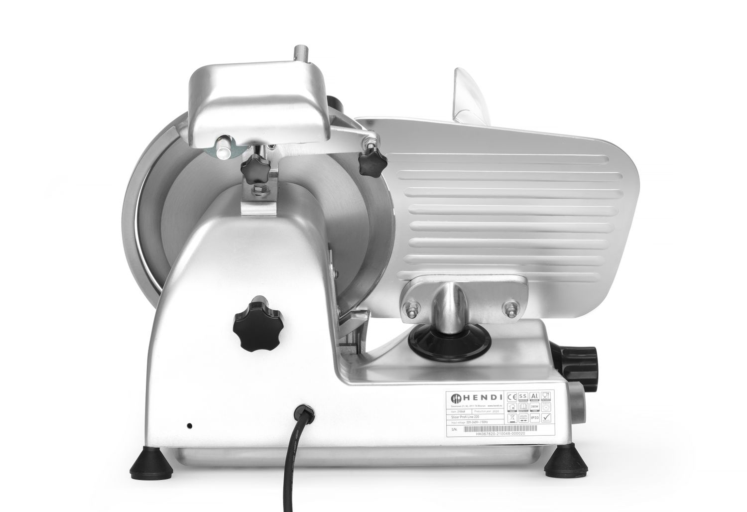 Nářezový stroj 220, HENDI, Profi Line, 230V/280W, 506x435x(H)347mm