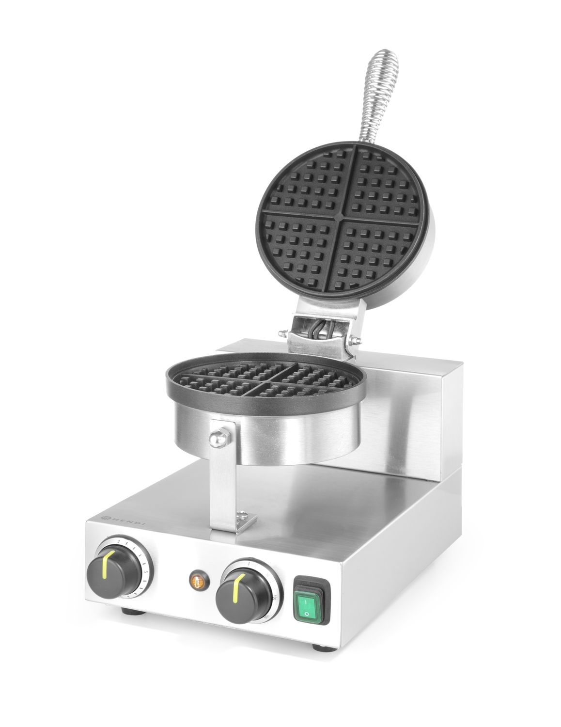 HENDI | Vaflovač Kulatý na belgické vafle, 230V/1000W, 250x491x(H)285mm