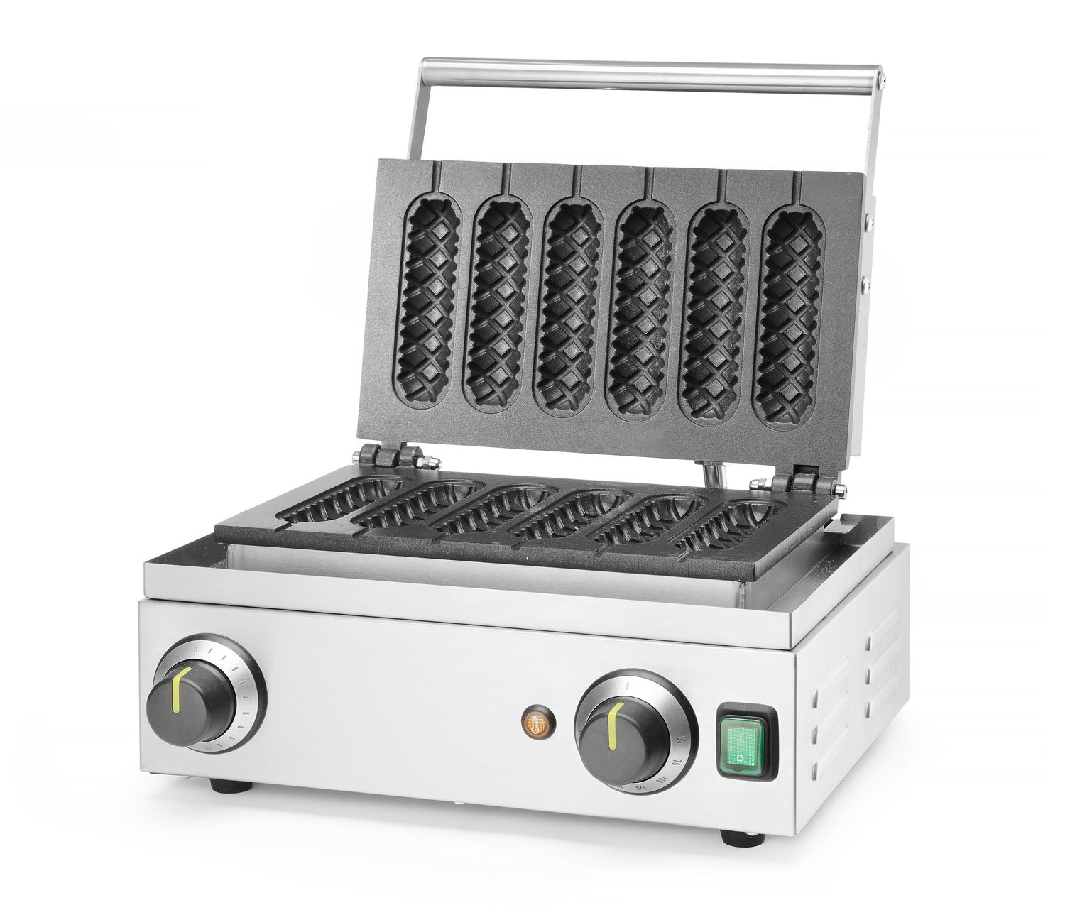 HENDI | Vaflovač na kukuřičné psíky, HENDI, 230V/1550W, 390x378x(H)229mm