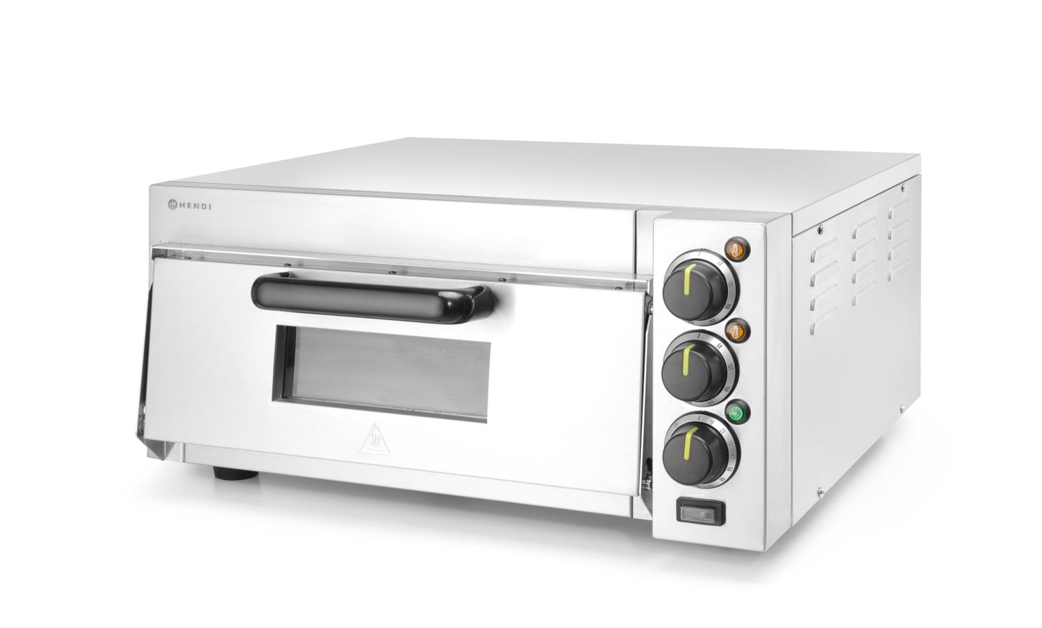 Jednokomorová pec na pizzu 2000 W, HENDI, Stříbrná, 230V/2000W, 580x560x(H)275mm