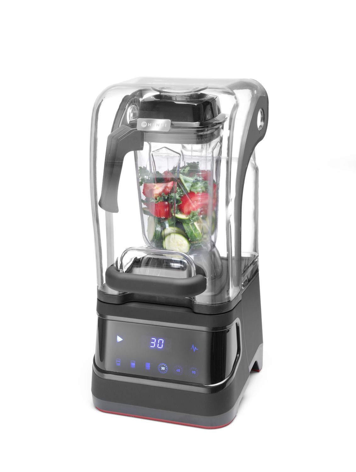 Barový mixér digitální se zvukovou skříní, HENDI, 2,5L, Černá, 220-240V/1680W, 250x300x(H)546mm