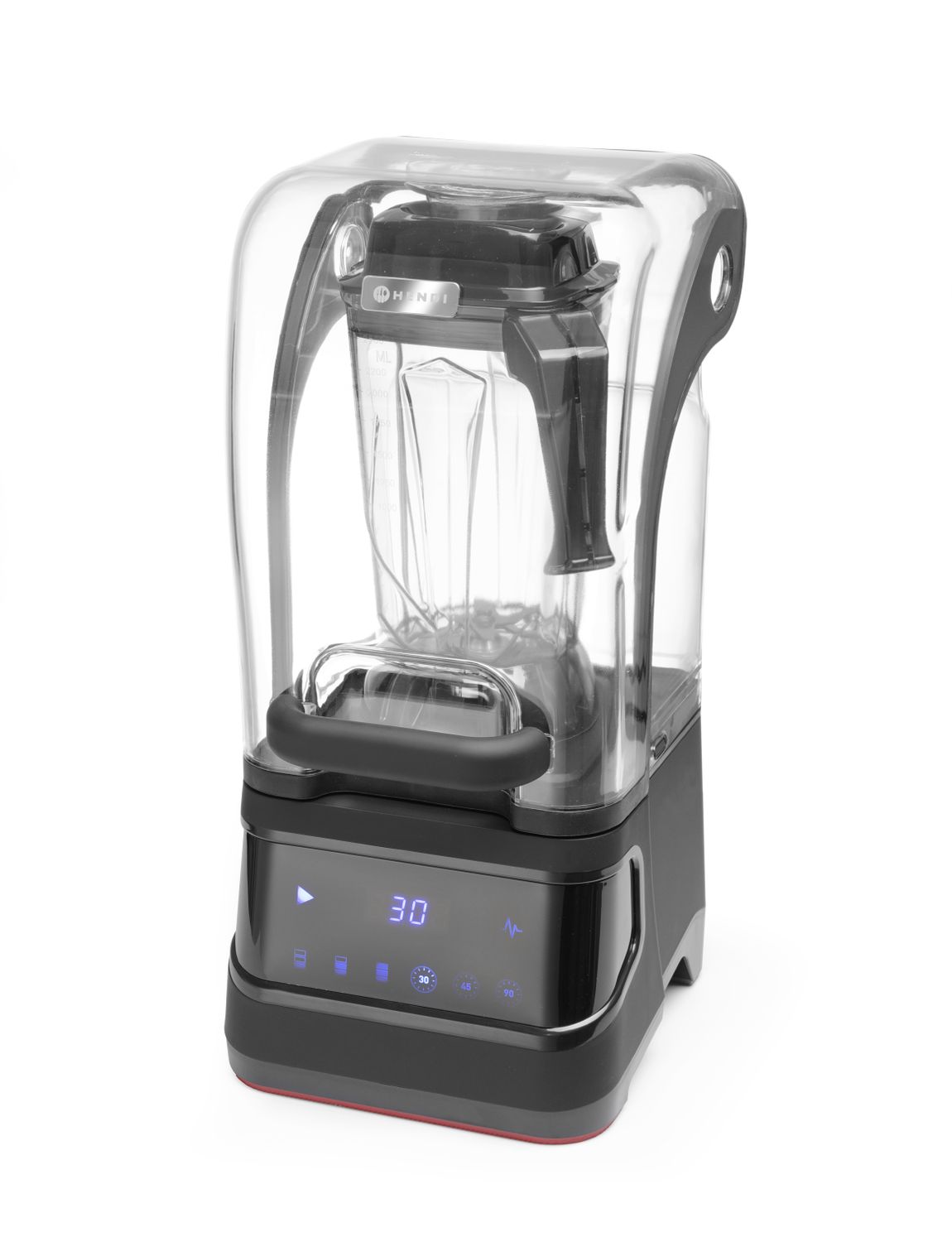 Barový mixér digitální se zvukovou skříní, HENDI, 2,5L, Černá, 220-240V/1680W, 250x300x(H)546mm