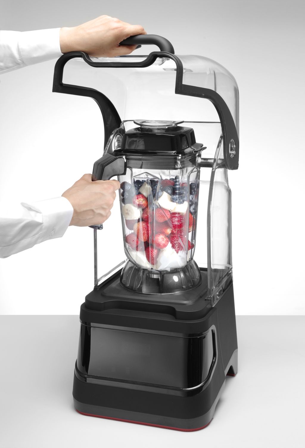 Barový mixér digitální se zvukovou skříní, HENDI, 2,5L, Černá, 220-240V/1680W, 250x300x(H)546mm