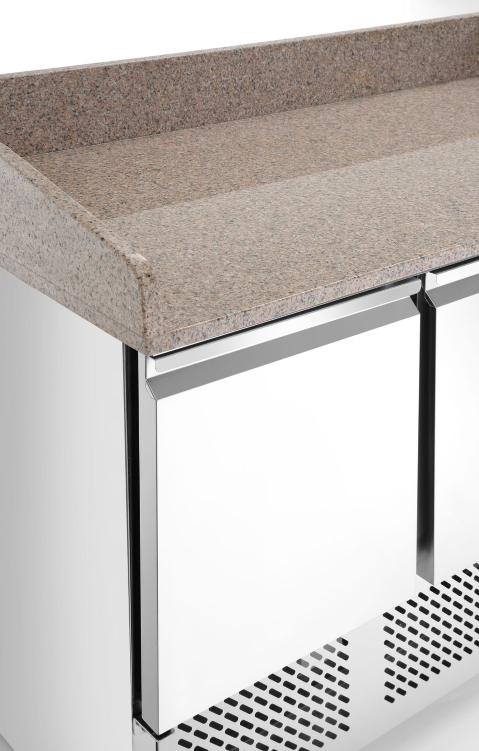 Třídveřový chladicí vozík na pizzu se skleněným nástavcem a žulovou pracovní deskou, Arktic, 254L, 230V/400W, 1400x700x(H)1491mm