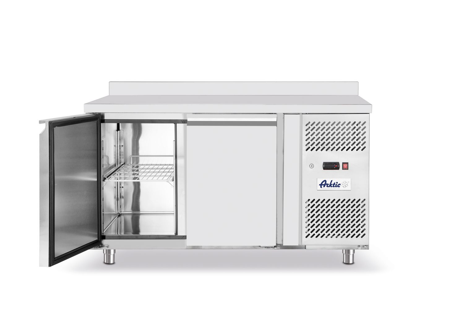 Dvoudveřový chladicí stůl s postranními jednotkami, Arktic, Profi Line, GN 1/1, 230V/250W, 1360x700x(H)879mm