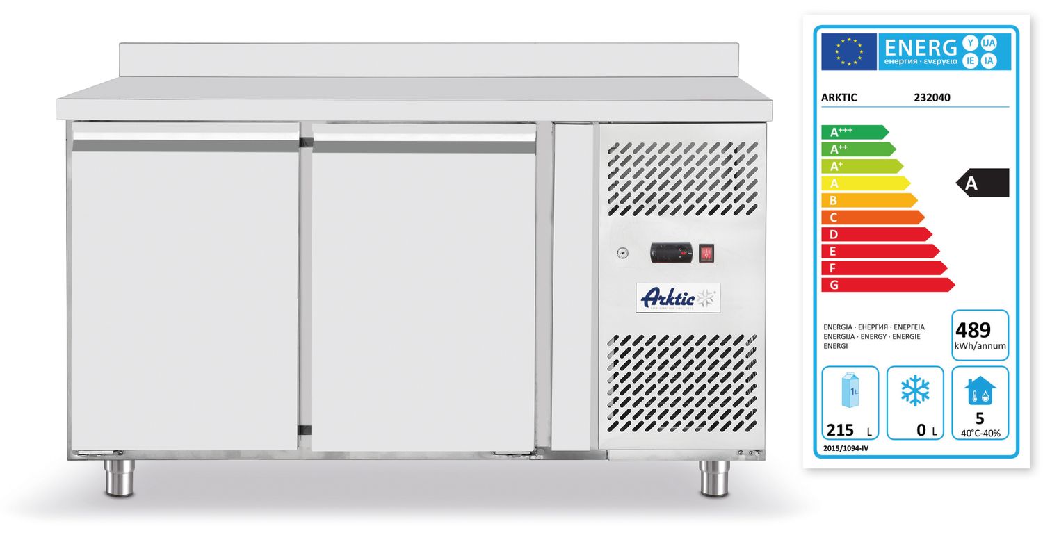 Dvoudveřový chladicí stůl s postranními jednotkami, Arktic, Profi Line, GN 1/1, 230V/250W, 1360x700x(H)879mm