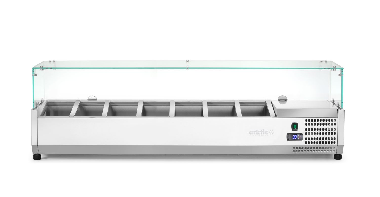 Chladicí zásobník GN 1/4, Arktic, 7 x GN 1/4, 230V/180W, 1505x335x(H)460mm