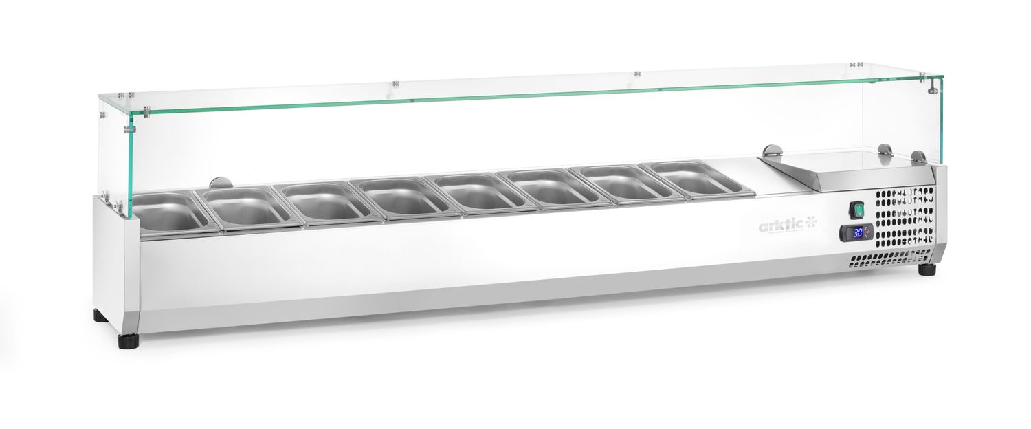 Chladicí zásobník GN 1/4, Arktic, 8x GN 1/4, 230V/180W, 1805x335x(H)460mm