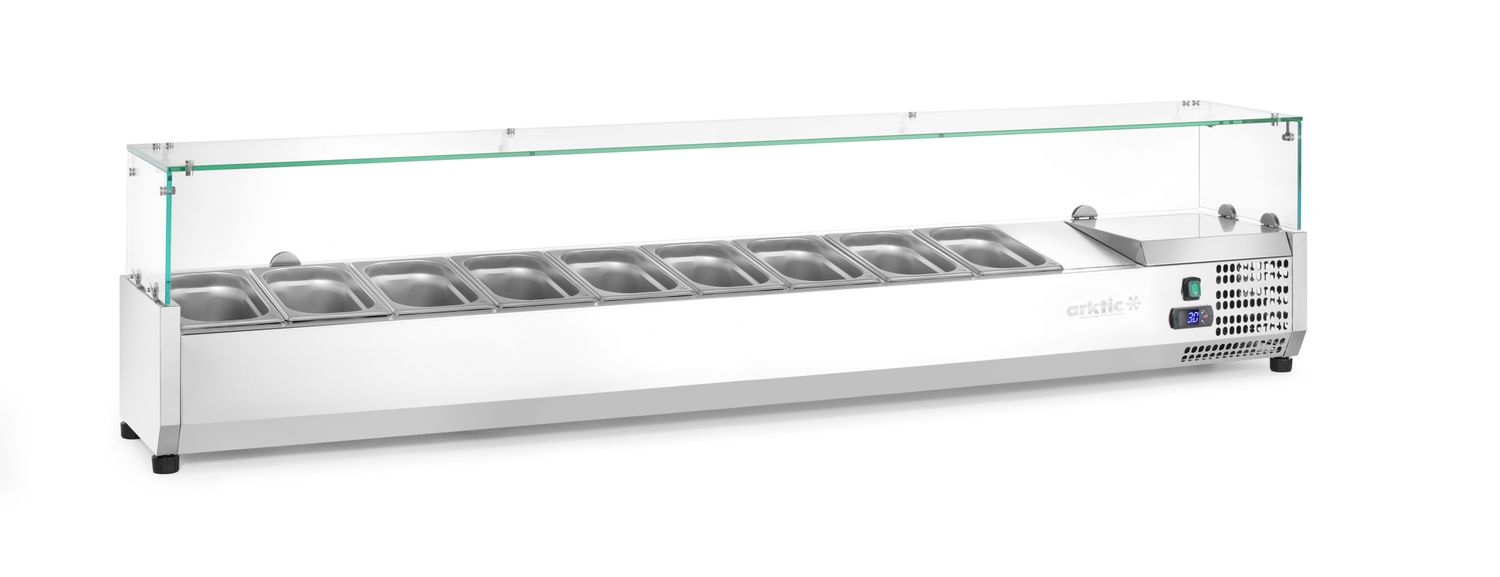 Chladicí zásobník GN 1/3, Arktic, 9x GN 1/3, 230V/180W, 2005x420x(H)456mm