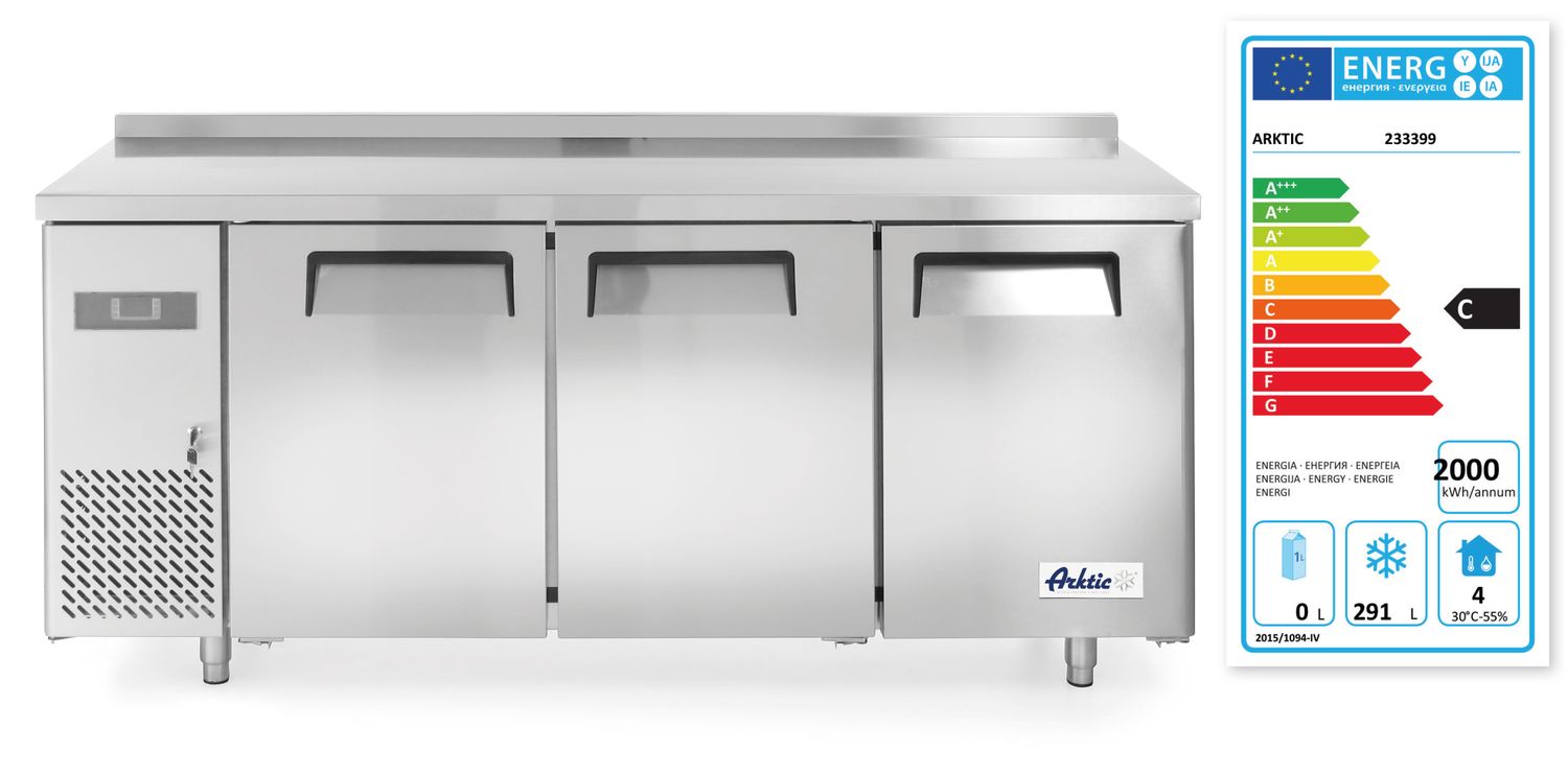 Třídveřová mraznička s bočním čerpadlem, Arktic, Kitchen Line, 291L, 230V/550W, 1800x600x(H)886mm