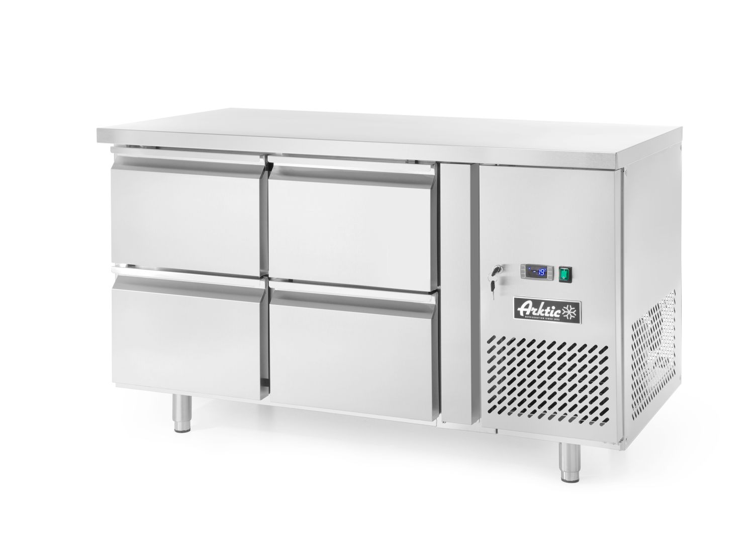 Chladicí stůl se 4 zásuvkami a postranními skříňkami, Arktic, Profi Line, 230V/250W, 1360x700x(H)858mm