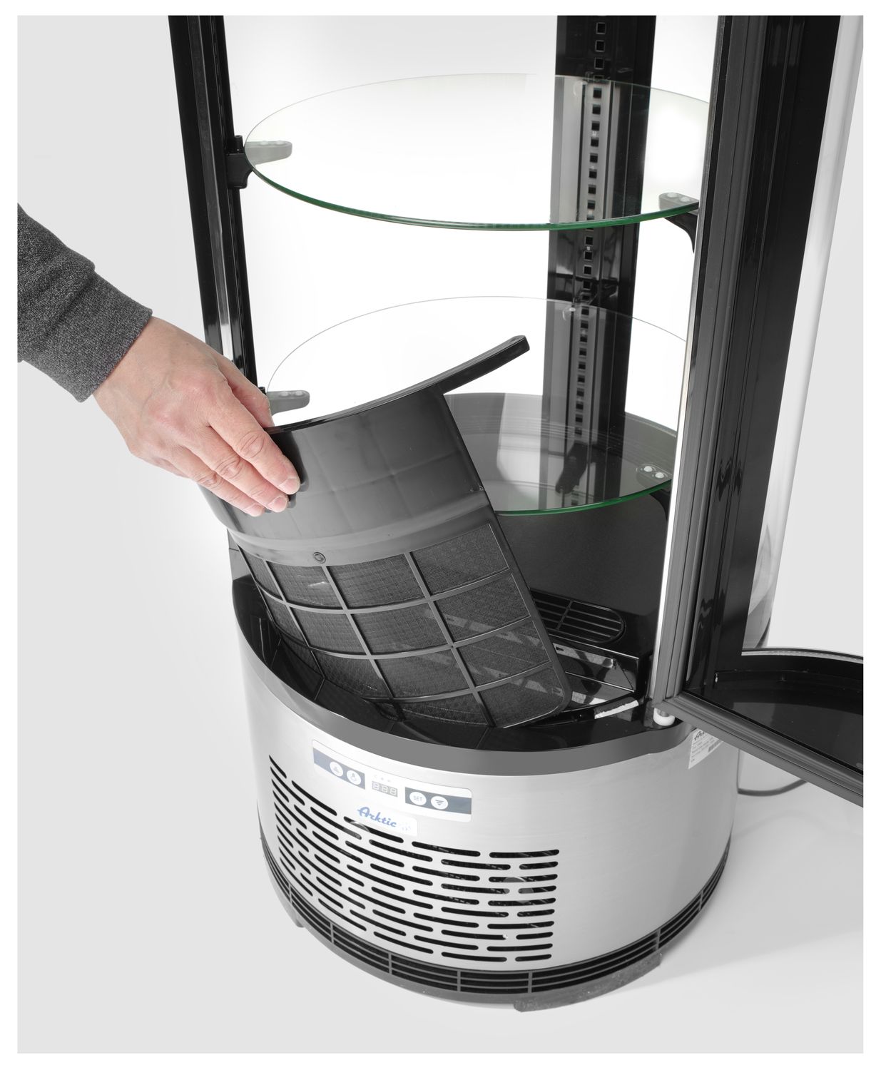 Chladicí vitrína, kulatá, Arktic, 100L, 230V/210W, ø480x(H)1065mm