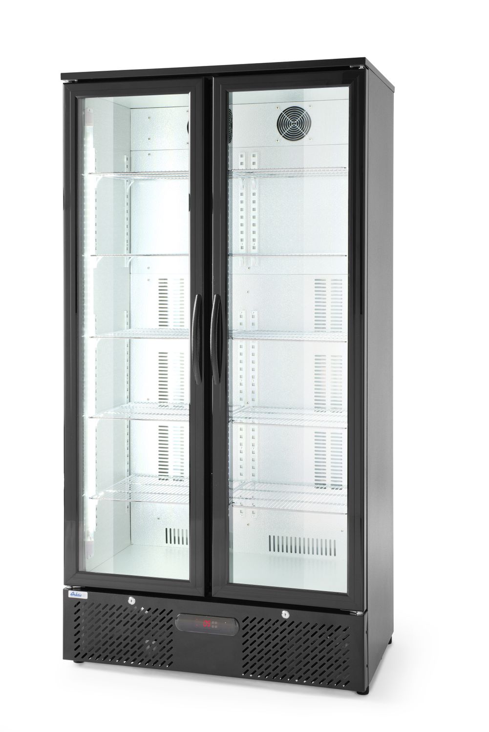 Zadní barová dvoudveřová chladnička, Arktic, 384L, Černá, 220-240V/365W, 940x635x(H)1983mm